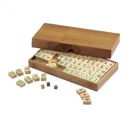 Philos Spiel, Mah Jongg - in Holz - ohne arabische Zeichen - Samena-Holz