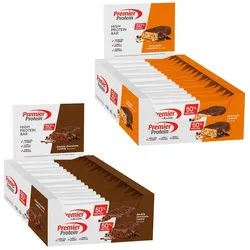 Premier Protein 32x40g High Protein Bar Double Chocolate Cookie + Caramel Eiweißriegel, 32 St., 1280 g