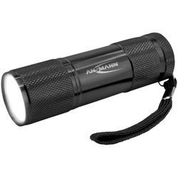 ANSMANN AG LED Taschenlampe Action COB LED Mini Taschenlampe für Handtasche/-schuhfach, Alu, IPX3 schwarz