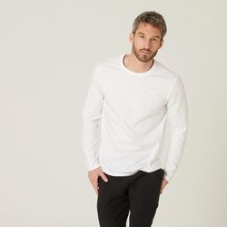 Langarmshirt Herren - 100 weiss