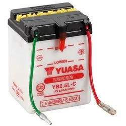 YUASA YB2.5L-C Batterie ohne Säurepack, Größe 80 mm
