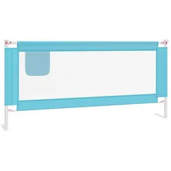 vidaXL Bettschutzgitter Bettschutzgitter Rausfallschutz Bettgitter Rundum Schutz 200x25 cm Sto blau