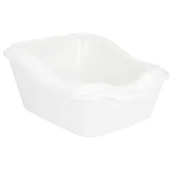 TRIXIE Katzentoilette Cleany Cat, mit Rand, 45 x 29 x 54 cm, weiß