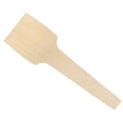 Verive Eislöffel Einwegbesteck, Holz, 7 cm, Kleiner und stabiler Eisspatel mit natürlicher Optik, 1 Packung = 100 Stück