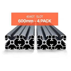 VEVOR 4er Set Aluprofil 600mm Nutenprofil 4040 Aluminium Linear Schiene