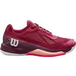 WILSON Damen Tennisoutdoorschuhe RUSH PRO 4.0 W, Beet Red/White/Tropical Peach, 41 1⁄3