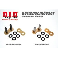 D.I.D. Hohlnietschloss 50 ZVM-X (G&G) (ZJ), schwarz-gold