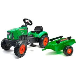 Falk: Traktor mit Turbolader und Anhänger - grün