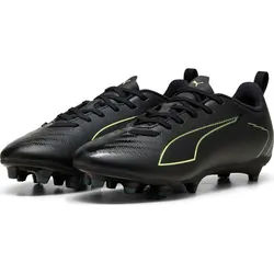 Puma Ultra 6 Play Fg/Ag Jr puma black-fizzy light-green terrain (02) 4.5
