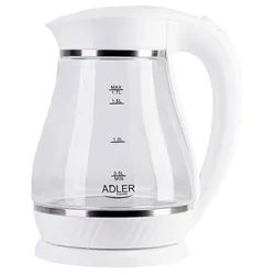 Adler AD 1274 Wasserkocher Glas 1,7L weiß