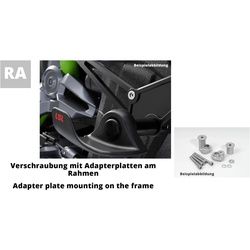 LSL Ersatzteil für Crash-Pad Kit 550Y129.1, YAMAHA MT-09/MT-09 Tracer, silber