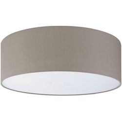 Xxxl Deckenleuchte , Weiß, Taupe , Metall, Textil , rund , 17 cm , Lampen & Leuchten, Innenbeleuchtung, Deckenleuchten, Deckenleuchten