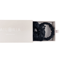 Ailoria Scrunchie S und M aus Seide Schwarz