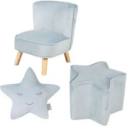 Roba Kindersessel klein 3-tlg. hellblau , Hellblau , Textil , Füllung: Polyester , 70x50x48 cm , Kinder- & Jugendzimmer, Kindermöbel, Kindersitzmöbel & -tische, Kindersessel & -sofas