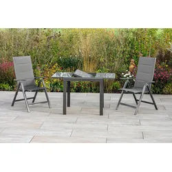 Gartentisch in Graphitfarben ausziehbar ca. 70x75,5x120cm