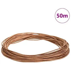 vidaXL Lederband, Leder Schnur Braun Ø1,5 mm x 50 m Leder braun