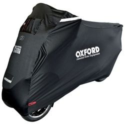Oxford Protex Stretch-Fit Outdoor MP3 Motorrad Abdeckplane, schwarz