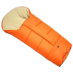 BambiniWelt by Rafael K. Fußsack Winterfußsack Fußsack für Kinderwagen Buggy mumienform Wolle UNI orange