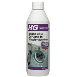 HG gegen üble Gerüche in Waschmaschinen, Geruchsentferner sorgt für eine saubere und frisch duftende Waschmaschine, 550 g - Flasche
