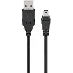 GOOBAY 93623 - USB 2.0 Kabel, A Stecker auf mini B Stecker, 1,5 m