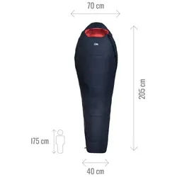 Millet Schlafsack Baikal 750 W (2-Jahreszeiten-Schlafsack, Gauche) - Reissverschlussöffnung links - saphirblau