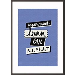 Paperflow Wandbild "Experiment learn fail repeat" 420 x 594 mm