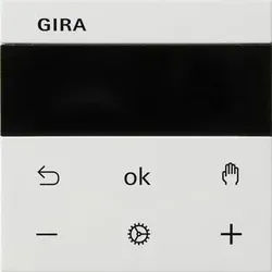 Gira 539303 S3000 Raumtemperaturregler Display, System 55, reinweiß glänzend
