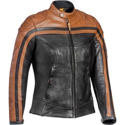 Ixon Pioneer Damen Motorrad Lederjacke, braun, Größe 2XL