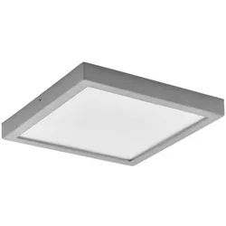 Eglo Deckenleuchte , Silberfarben, Weiß , Metall, Kunststoff , quadratisch , 30x3.2x30 cm , Lampen & Leuchten, Innenbeleuchtung, Deckenleuchten, Deckenleuchten