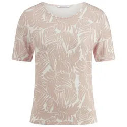 Le T-shirt avec motif feuille stylisé Peter Hahn blanc