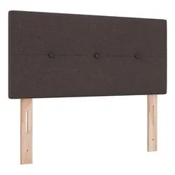 vidaXL Bett Höhenverstellbares Kopfteil Dunkelbraun 80 cm Stoff (1-tlg) braun