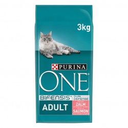 Purina One Adult mit Lachs Katzenfutter 3 x 3 kg