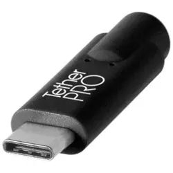 Tether Tools TetherPro USB-Datenkabel für USB-C an USB 3.0 Micro-B, gerader Stecker 4,6m schwarz