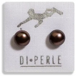 Adelia ́s Paar Ohrstecker Damen Perlenschmuck 925 Silber Süsswasser Perlen Ohrstecker, Damen Perlenschmuck schwarz