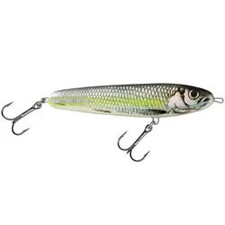 Salmo Kunstköder Salmo Sweeper Wobbler Jerkbait silver chartreuse shad SCS, (1-St) 14 cm