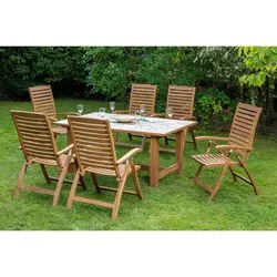 Gardenson Gartenklappsessel , Akaziefarben , Holz , Akazie , massiv , eckig , 63x114x95 cm , Fsc , klappbar , Gartenmöbel, Gartensessel, Gartenklappstühle