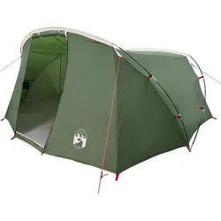 vidaXL Tunnelzelt Tunnelzelt 4-Personen mit Dach Grün und Weiß 318 x 275 x 140 cm, (1 tlg) grün