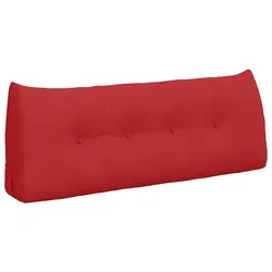 vidaXL Rückenkissen Rücken Kissen Rot 120 x 24 x 50 cm Stoff, 1-tlg. rot