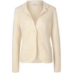 Le blazer en maille modèle clas­sique Peter Hahn blanc