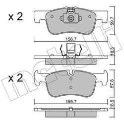 METELLI Bremsbeläge Vorne Rechts Links für BMW 1 2