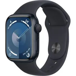 Apple Smartwatch »Watch Series 9 GPS Aluminium 41mm S/M«, (Watch OS 10 Sport Band) Apple Mitternacht
