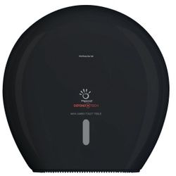 Papernet Papierhandtuchspender, Maxi Jumborollen, schwarz, Antibakterieller und runder Falthandtuchspender mit Defend Tech Technologie, Maße (B x H x L): 34,5 x 34,5 x 14,8 cm