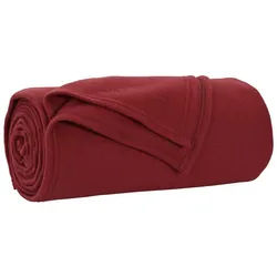 vidaXL Bettüberwurf Wohndecken 24 pcs Bordeauxrot 270 x 240 cm Fleece rot