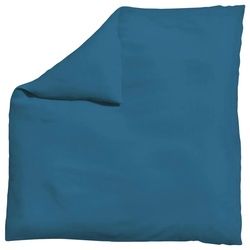 Schlafgut Bettdeckenbezug , Blau , Textil , Uni , 200x200 cm , Textiles Vertrauen - Oeko-Tex®, AZO-frei, Bsci, Oeko-Tex® Standard 100 , pflegeleicht, atmungsaktiv, bügelleicht, schadstoffgeprüft, weiche und anschmiegsame Oberfläche, dicht gewebtes Garn , Heimtextilien, Bettwäsche & Leintücher, Bettwäsche, Satin-bettwäsche