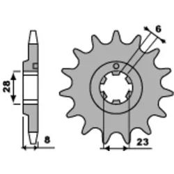 PBR Standard Stahlkettenrad 436 - 520, Größe 10 mm