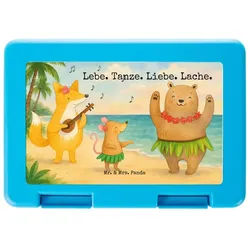Mr. & Mrs. Panda Butterdose Waldtiere Aloha Design, Bentobox, Weiß, Bento Box, Bär, Snackbox, Mus, Premium Kunststoff, (Packung), Meal Prep Box Essensbehälter Bento Box weiß