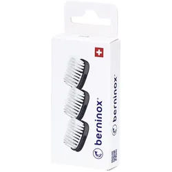 Berninox 3 x Ersatz-Bürstenköpfe Tiefschwarz Soft
