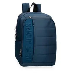 Pepe Jeans Unisex. 7012141 Ancor Computer Rucksack 13,3" zwei Fächer anpassungsfähig Marine (OSFA), Lässig, Polyester
