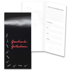 Trend Design Geschenkgutscheine Kamm & Schere inklusive Umschlag Weiß - 36 Stück