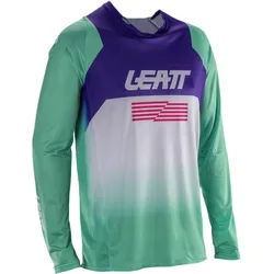 Leatt Moto 4.5 Lite V26 Motocross Jersey, grün-lila, Größe L für Männer